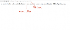 CodeIgniter Part 2 : Cara Membuat Controller Pada CodeIgniter