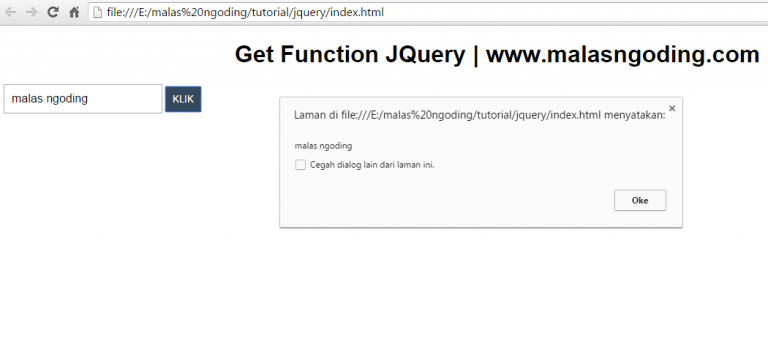 Belajar JQuery Part 7 : Mendapatkan nilai dan value dengan JQuery