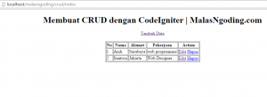 Membuat CRUD Dengan CodeIgniter : Update Data - Malas Ngoding