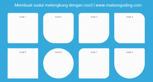 membuat sudut melengkung dengan css3