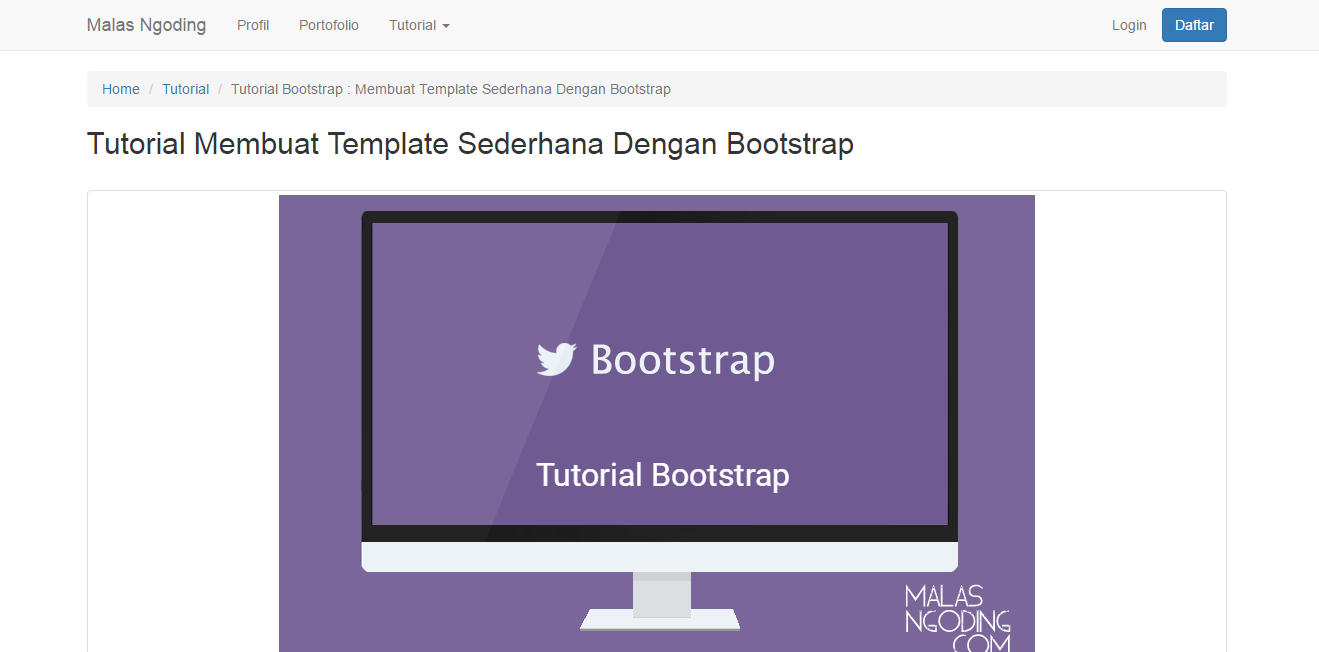 membuat template responsive dengan bootstrap