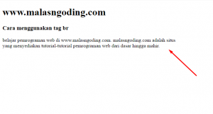 membuat enter di html