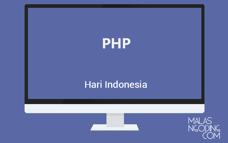 membuat format hari indonesia pada php