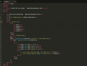 membuat crud dengan php dan mysqli - menampilkan data