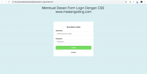Membuat Desain Form Login Dengan CSS