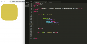 cara membuat lingkaran dengan menggunakan css3