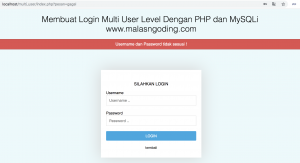 membuat validasi login dengan php dan mysqli