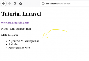 passing data array di laravel