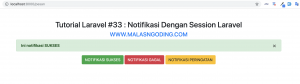 membuat pesan notifikasi pada laravel