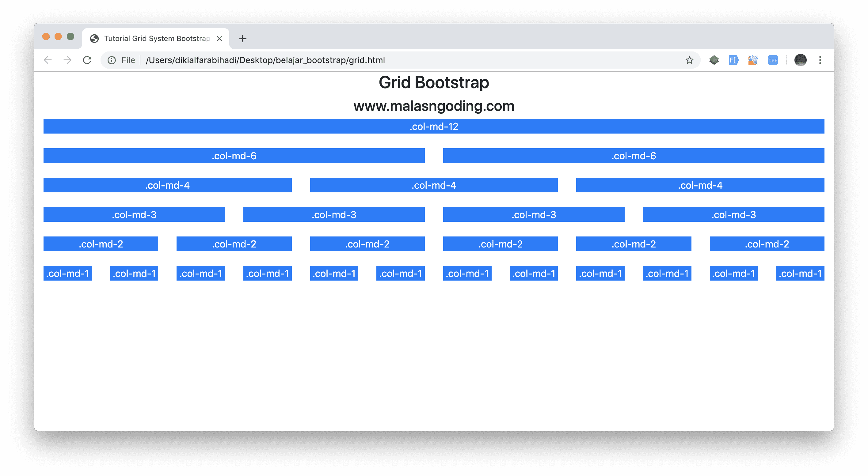Grid System Bootstrap 4
