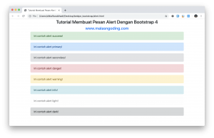 alert bootstrap 4 - Malas Ngoding