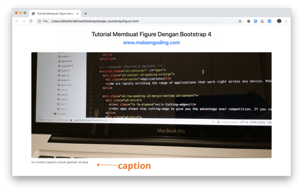 Tutorial Bootstrap 4 #10 : Membuat Figure Pada Bootstrap 4 - Malas Ngoding