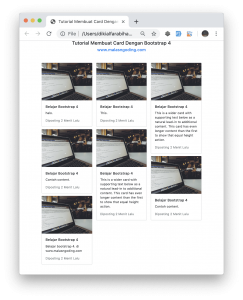 Tutorial Bootstrap 4 #16 : Card Bootstrap 4 - Malas Ngoding