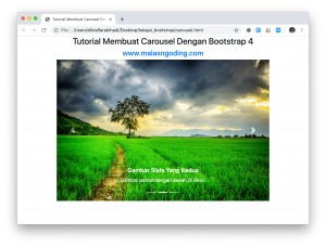 Tutorial Bootstrap 4 #17 : Carousel Bootstrap 4 - Malas Ngoding
