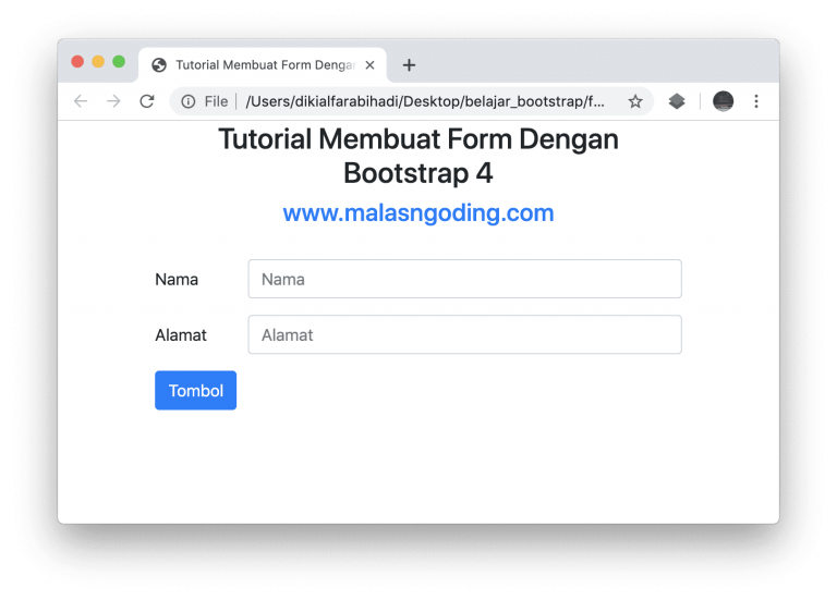 Bootstrap 4 #20 : Form Bootstrap 4 - Malas Ngoding