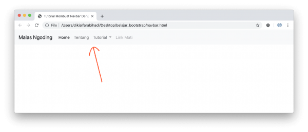 Tutorial Bootstrap 4 #27 : Navbar Bootstrap 4 - Malas Ngoding