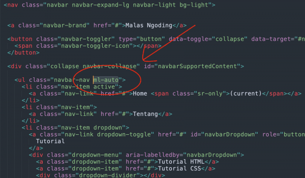 Tutorial Bootstrap 4 #27 : Navbar Bootstrap 4 - Malas Ngoding