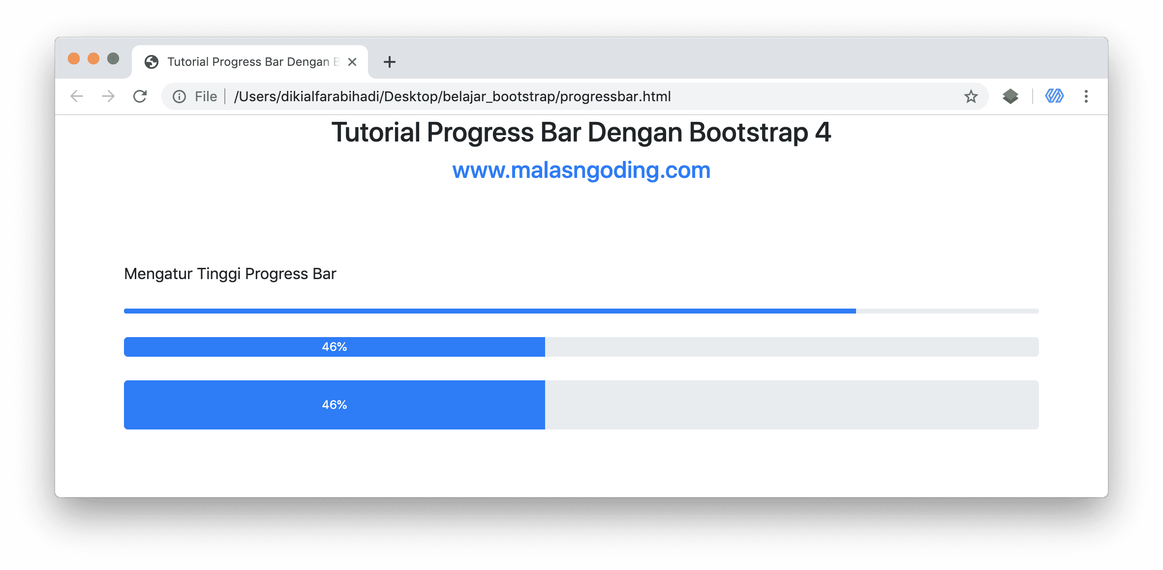 tinggi progress bar