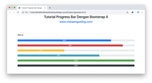 Tutorial Bootstrap 4 #30 : Progress Bar Bootstrap 4 - Malas Ngoding