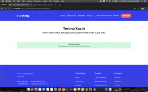 pesan notifikasi berhasil voting