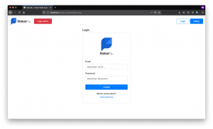 halaman login sosial media