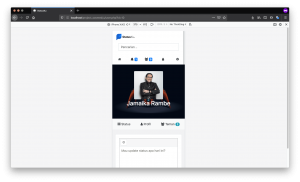 tampilan profil pengguna responsive