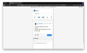 tampilan sosial media responsive