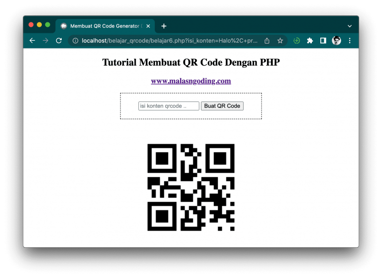 Membuat QR Code Dengan PHP - Malas Ngoding