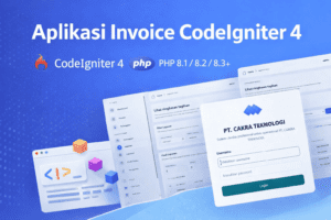 cover aplikasi invoice menggunakan codeigniter 4